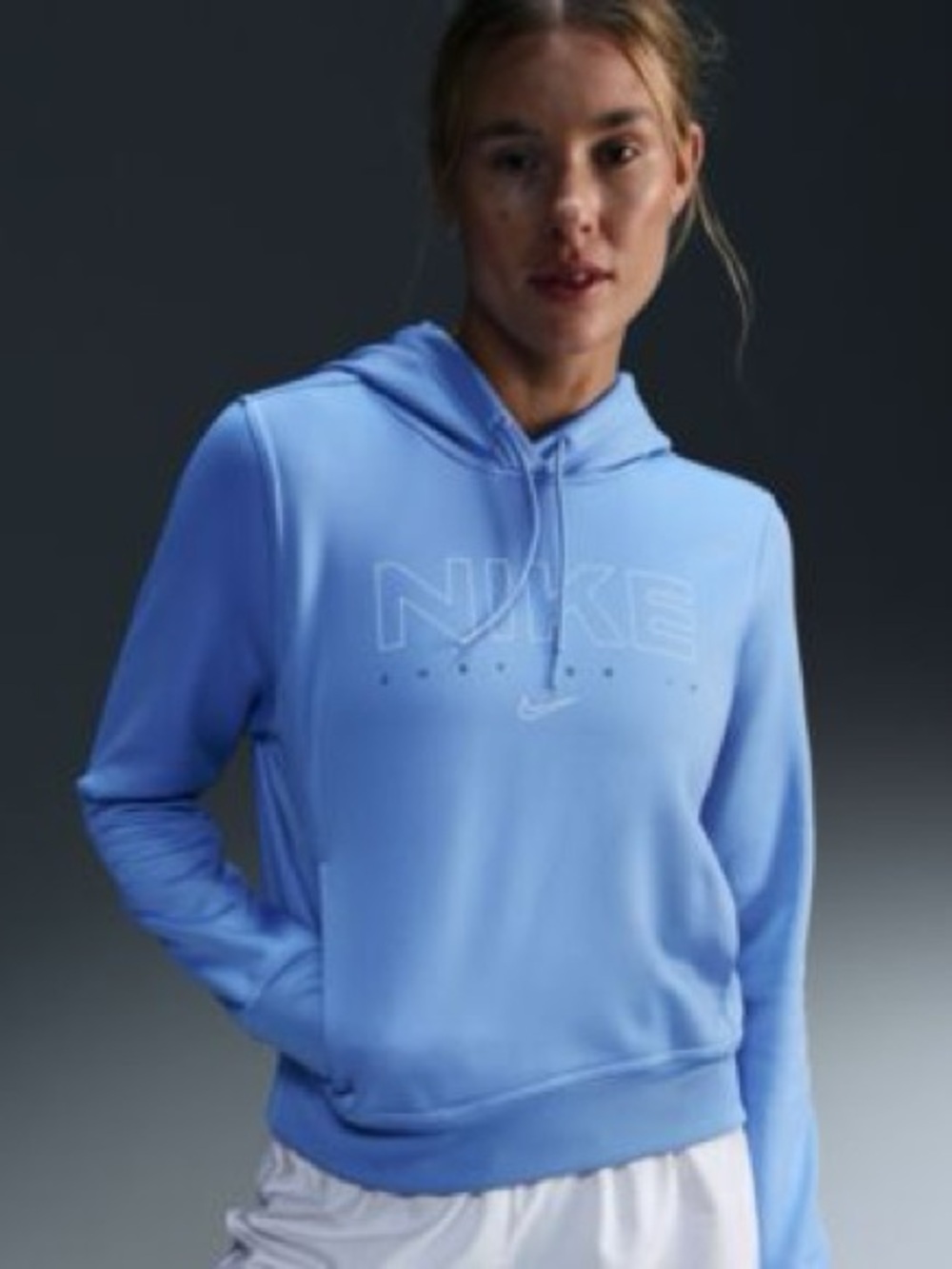 Nike therma fit sweater royal blue fleece lining hoodie
